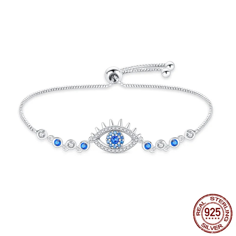 Silver All Seeing Eye Link Bracelet