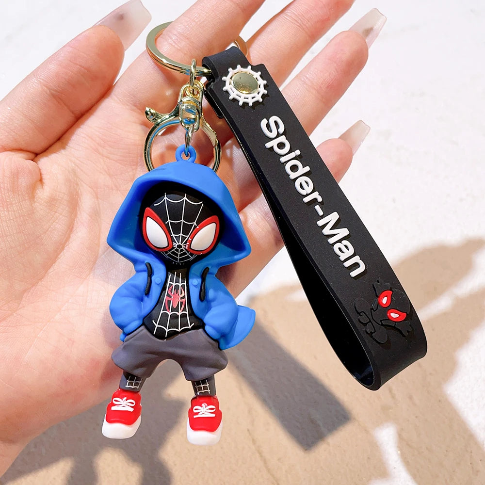 Cartoon Spiderman Silicone Keychains