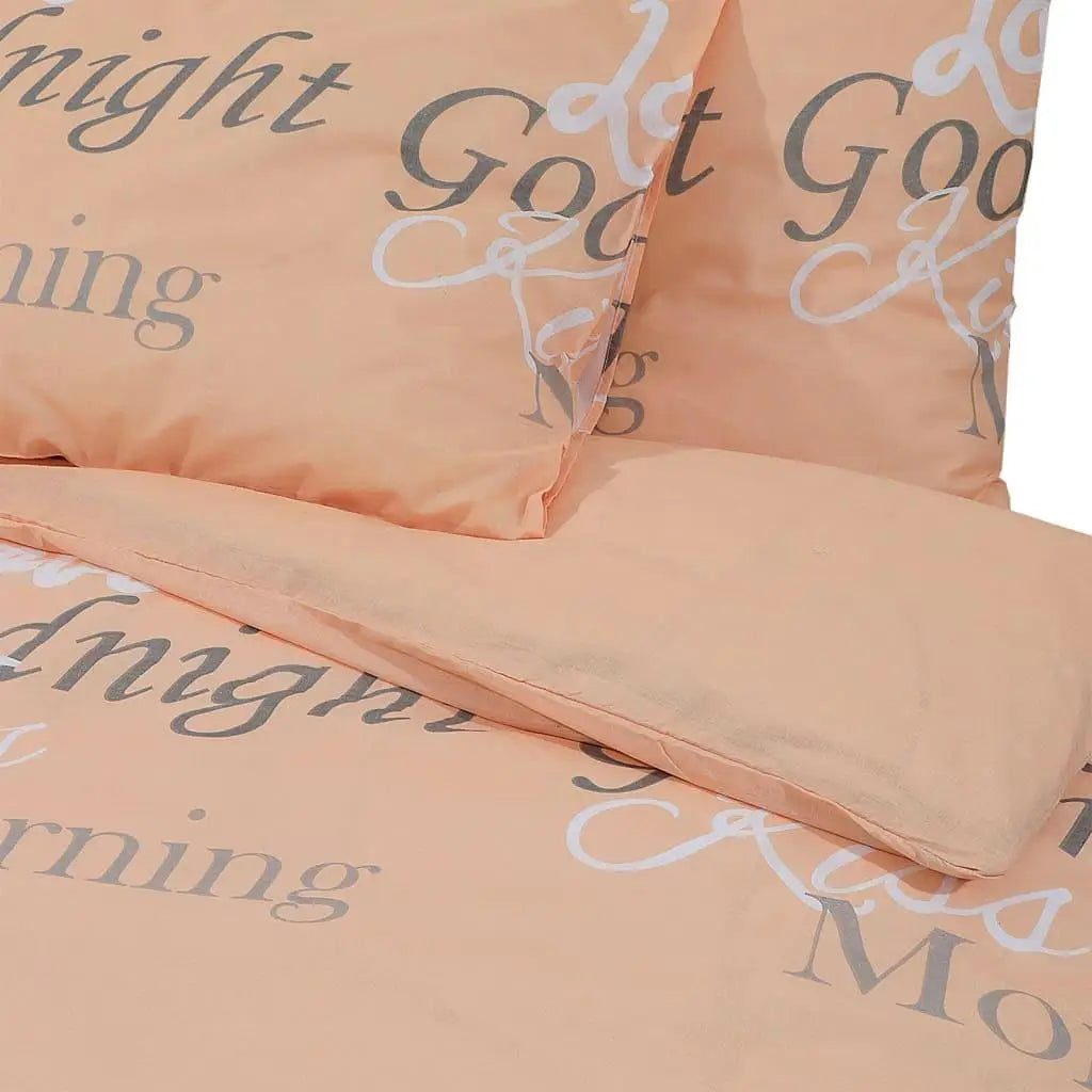 Pink Cotton Duvet Cover Set - Double