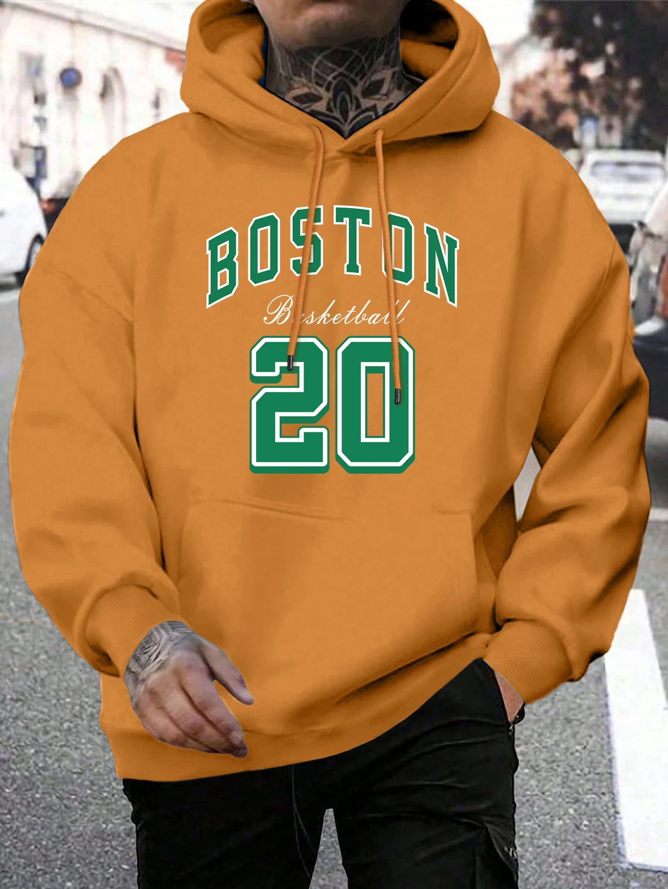 Men’s Boston City Print Hoodie