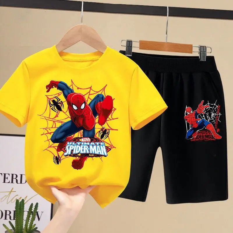Boys Spiderman T-Shirt & Shorts Two-piece Set