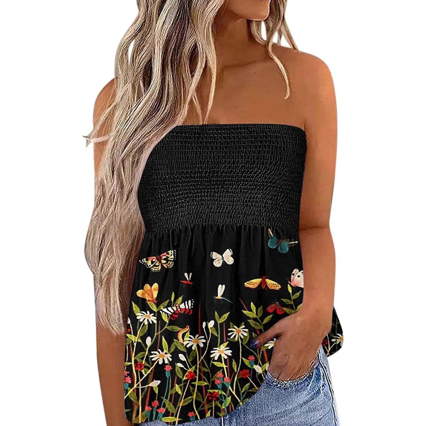 Strapless Loose Fit Tops