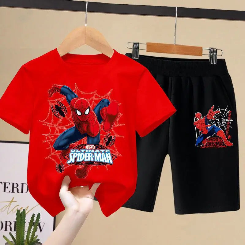 Boys Spiderman T-Shirt & Shorts Two-piece Set