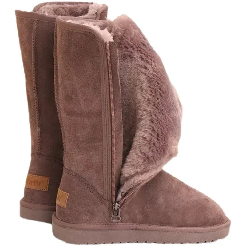 Zip Up Fluffy Winter Boots