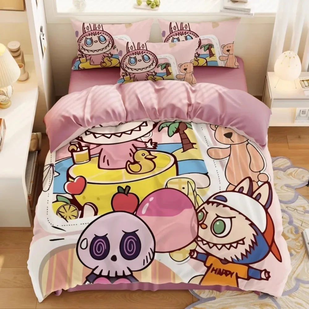 Cute Labubu Inspired Bedding Set