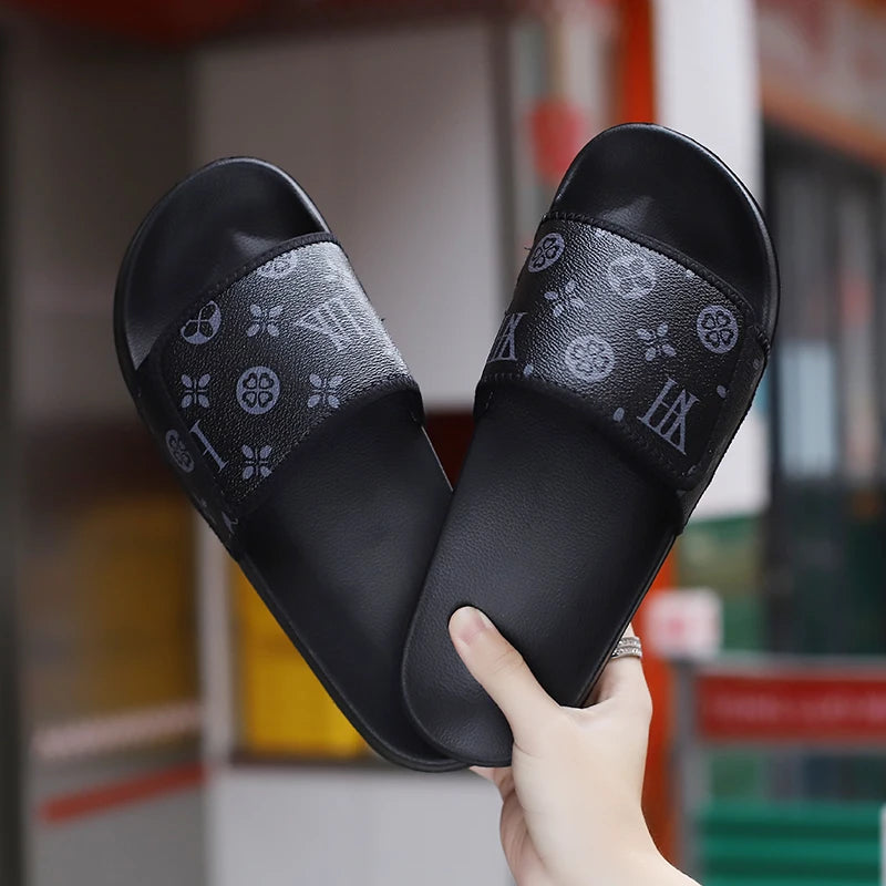 Men's Patterned Sliders