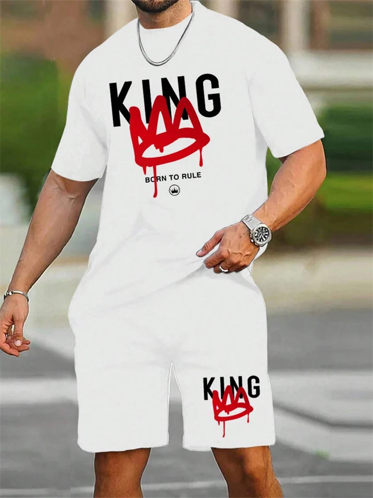 Men's Born To Rule T-Shirt & Shorts Set