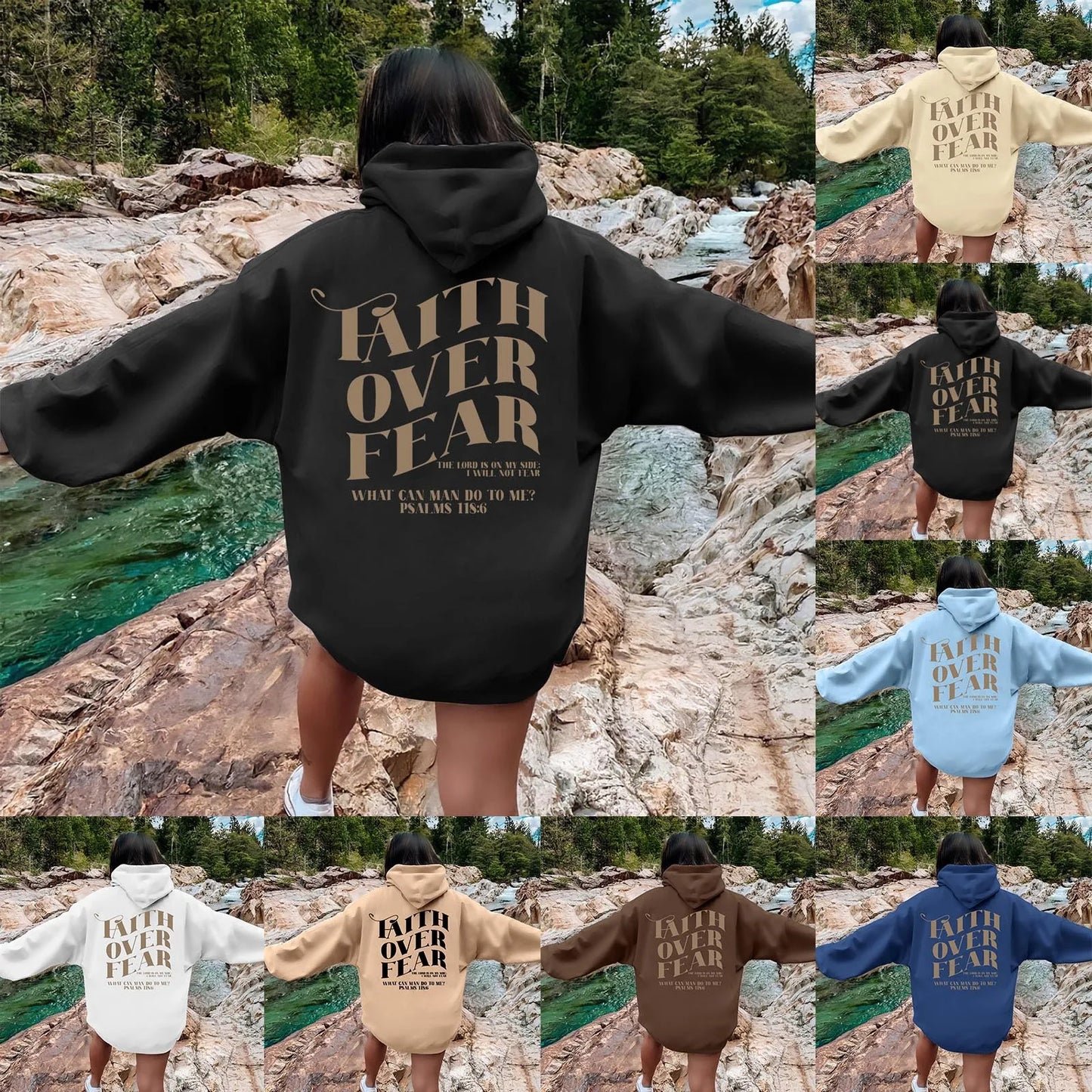 Faith Over Fear Hoodies