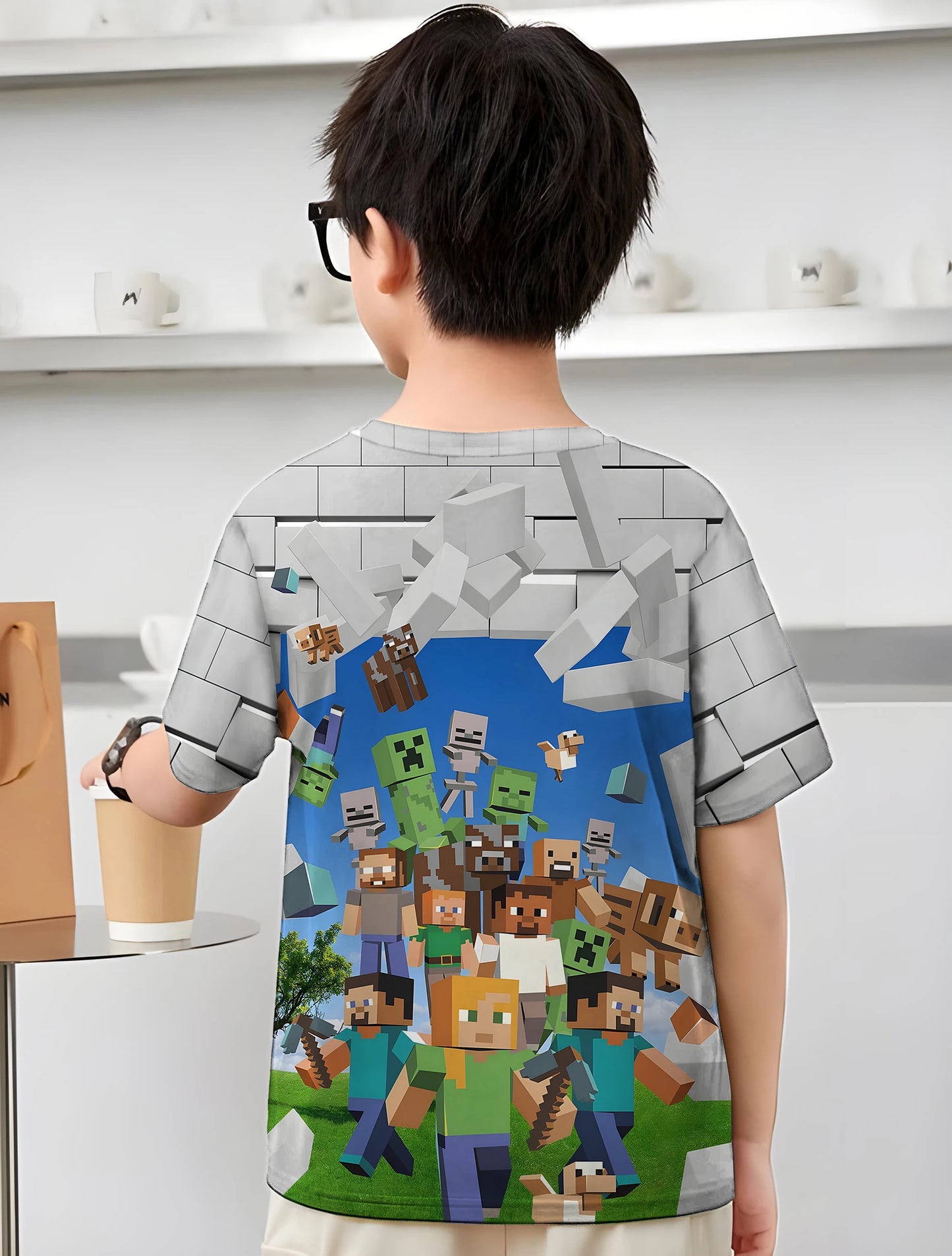 Boys Minecraft Characters T-Short