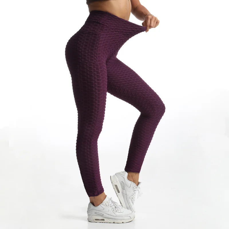 Honeycomb Style Stretchy Slim High Waist Leggings