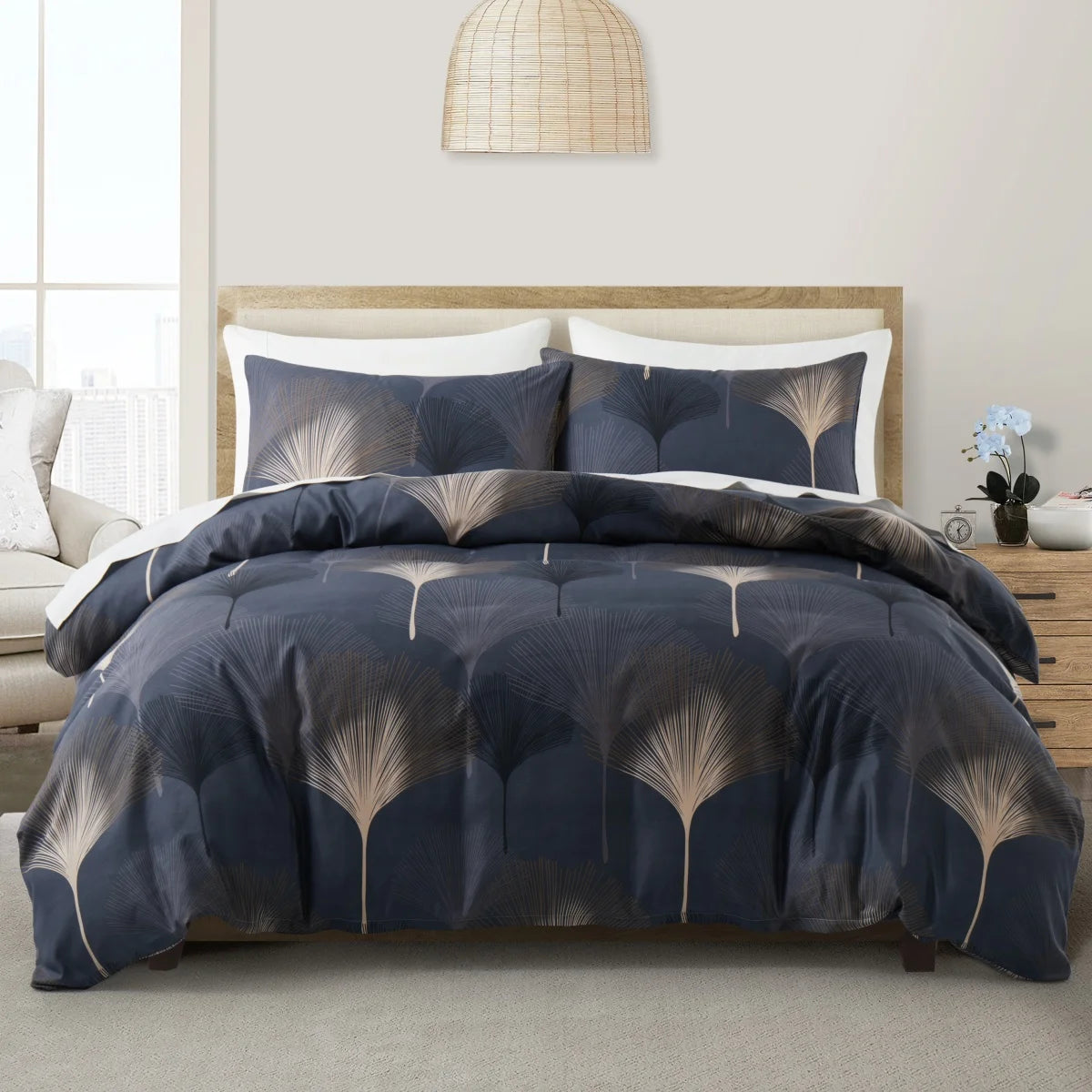 Feather & Floral Duvet Set
