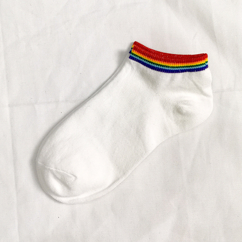 Rainbow Unisex Trainer Socks