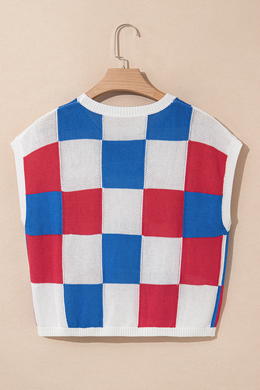 Colour Blocks Cap Sleeve Sweater