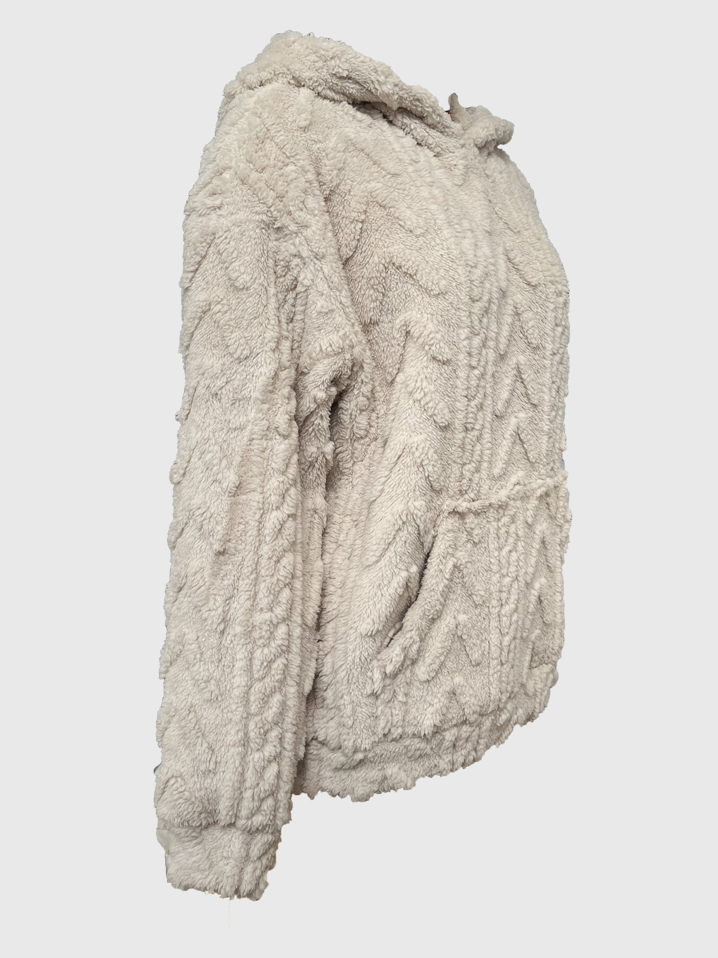 Teddy Bear Fleece Style Textured Hoodie