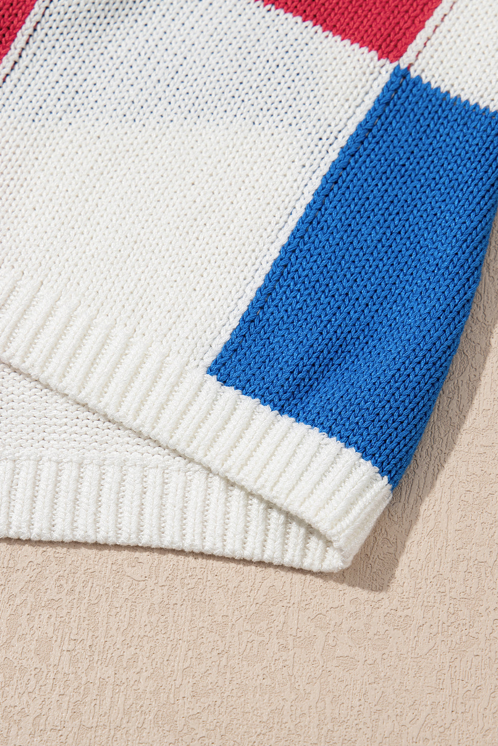 Colour Blocks Cap Sleeve Sweater
