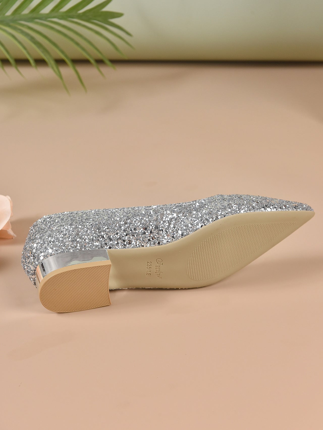 Sequinned Flat Party Shoes