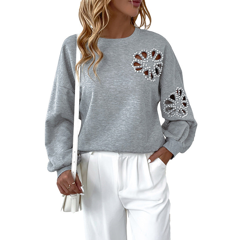 Hollow Flower Design Sweater