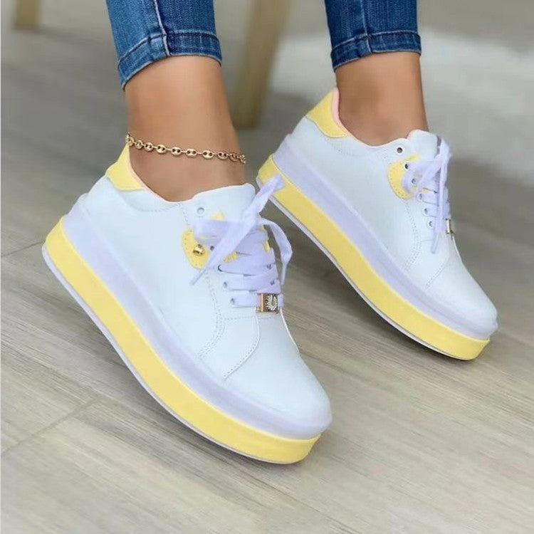Colour Contrast Platform Style Trainers