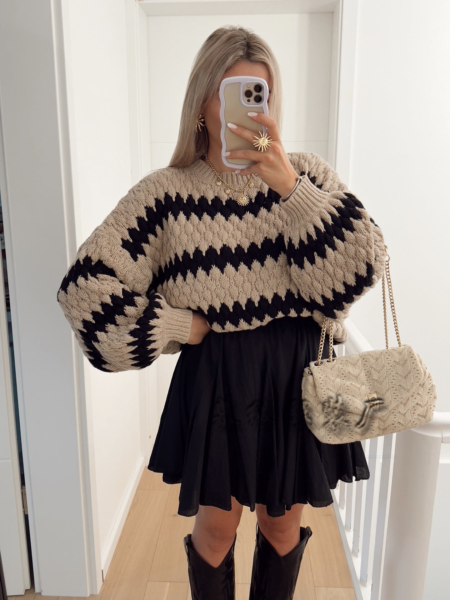 Striped Loose Knitted Sweater