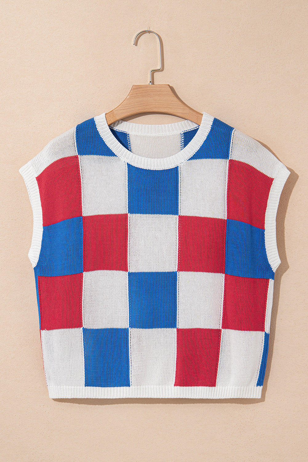 Colour Blocks Cap Sleeve Sweater