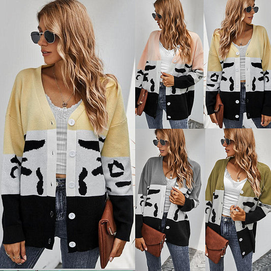 Striped Contrast Cardigan