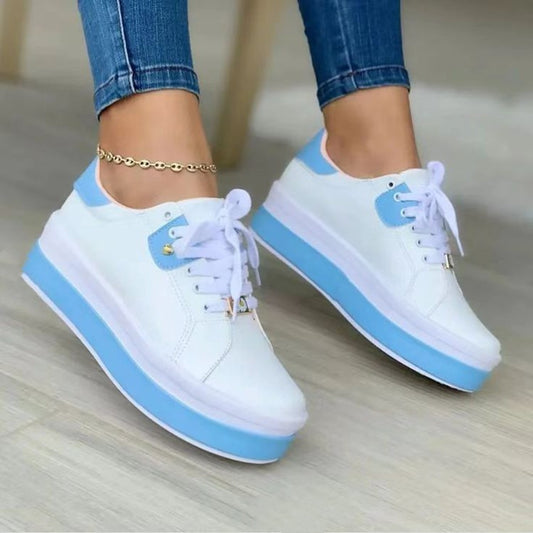Colour Contrast Platform Style Trainers