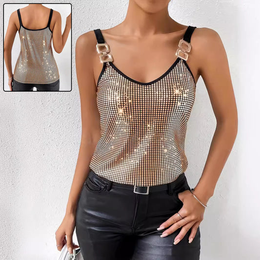 Summer Sequinned Chain Vest