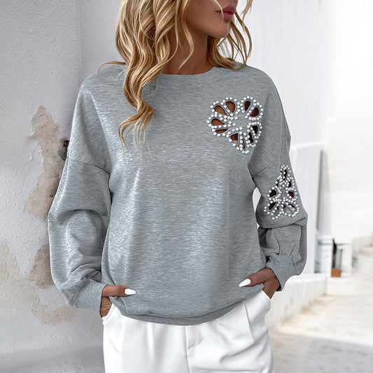 Hollow Flower Design Sweater