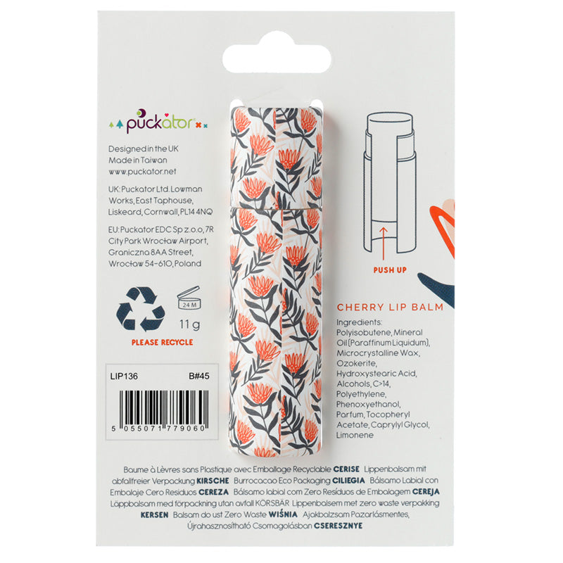 Peony & Protea Lip Balm - Strawberry & Cherry Flavour