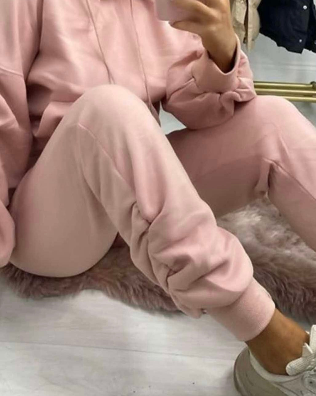 Fleece Lined Ruched Ankle Joggers
