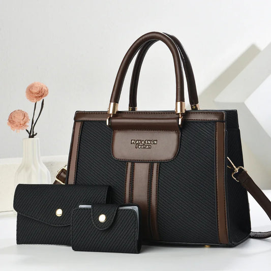 Three-Piece Handbag & Purse Set
