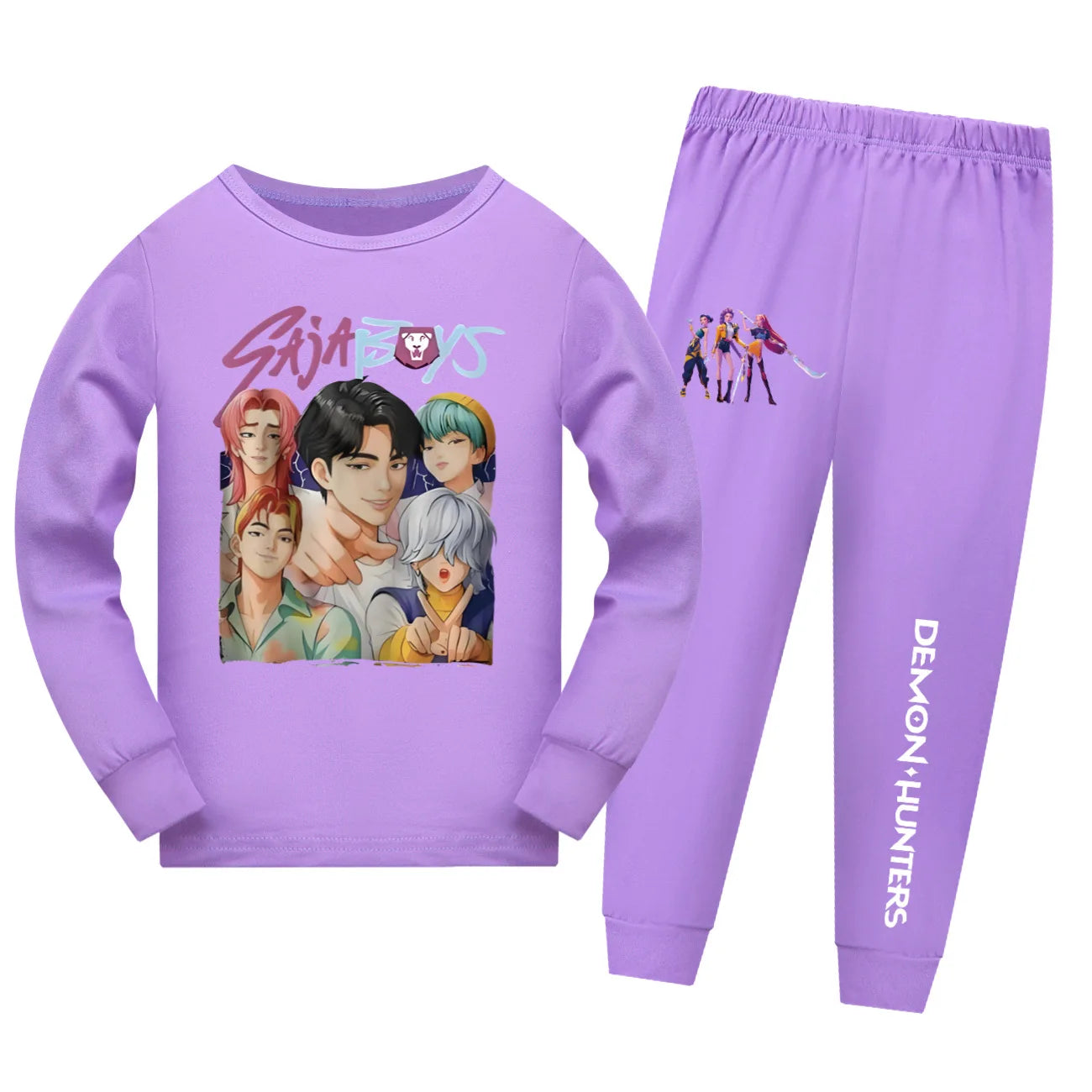 Kids K-pop Demon Hunters Saja Boys Inspired Pyjamas Set
