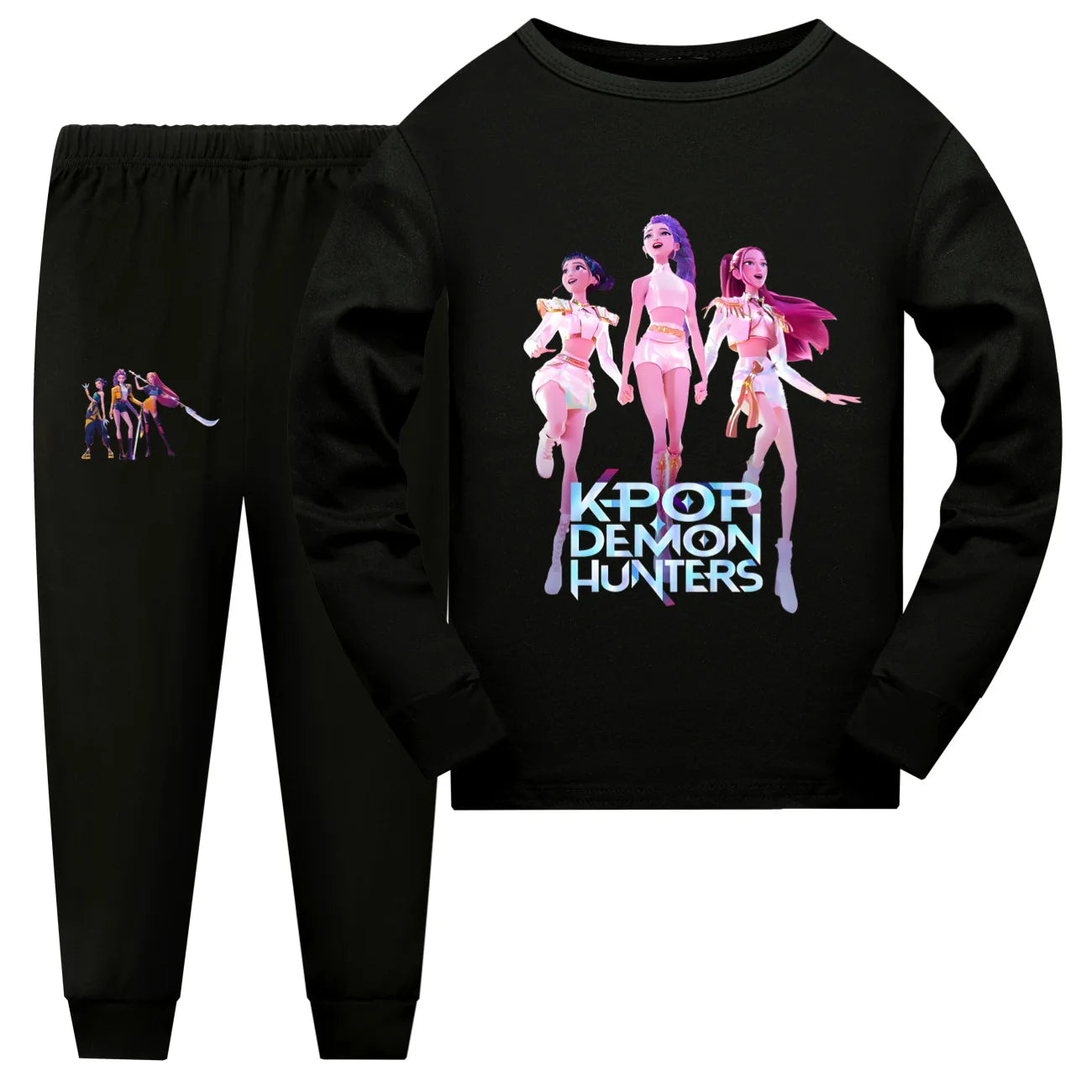 Kids K-pop Demon Hunters Huntrix Inspired Pyjamas Set