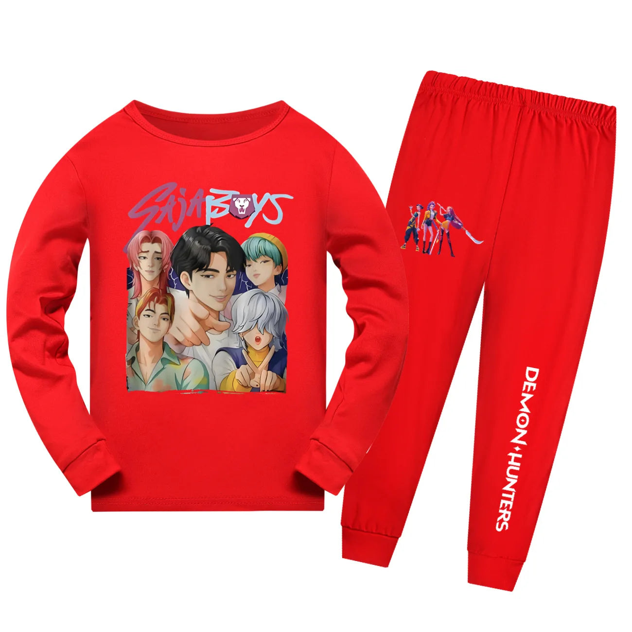 Kids K-pop Demon Hunters Saja Boys Inspired Pyjamas Set