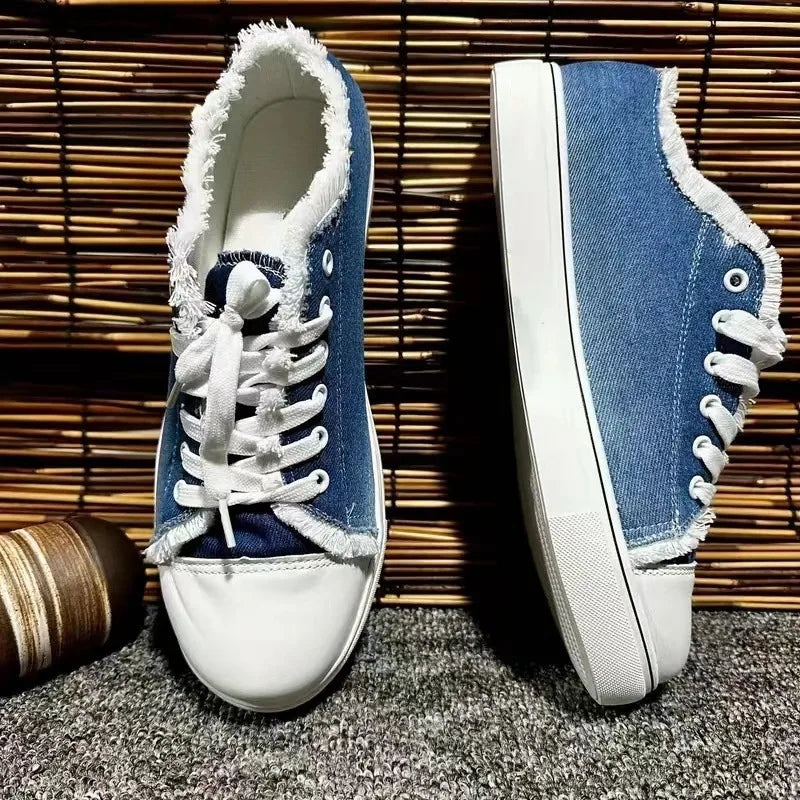 Skull Distressed Canvas Shoes