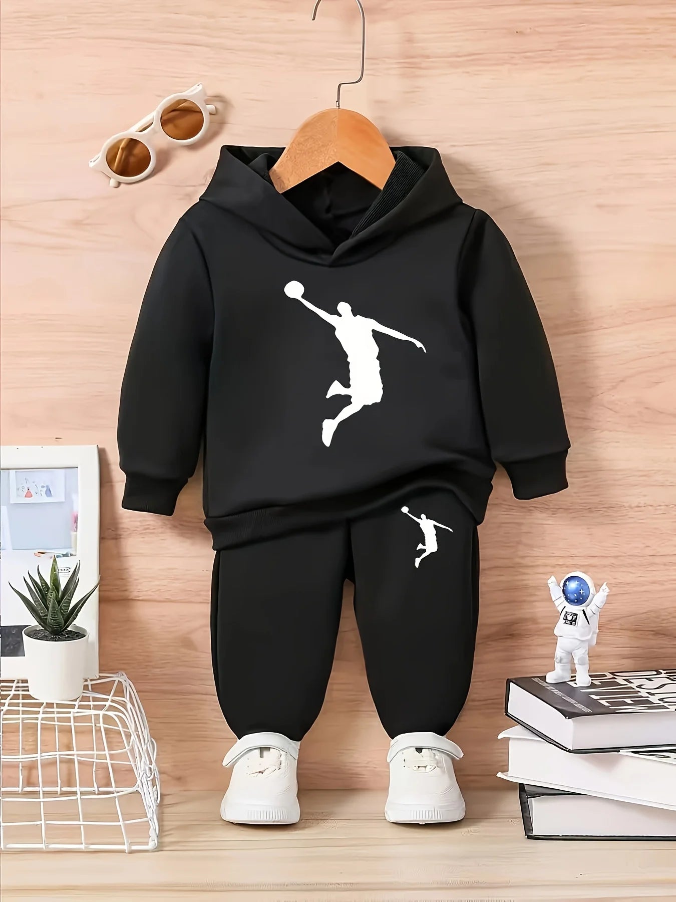 Baby Boy Basketball Hoodie & Joggers Set