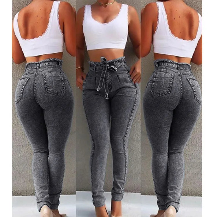 High Waist Slim Stretch Denim Jeans