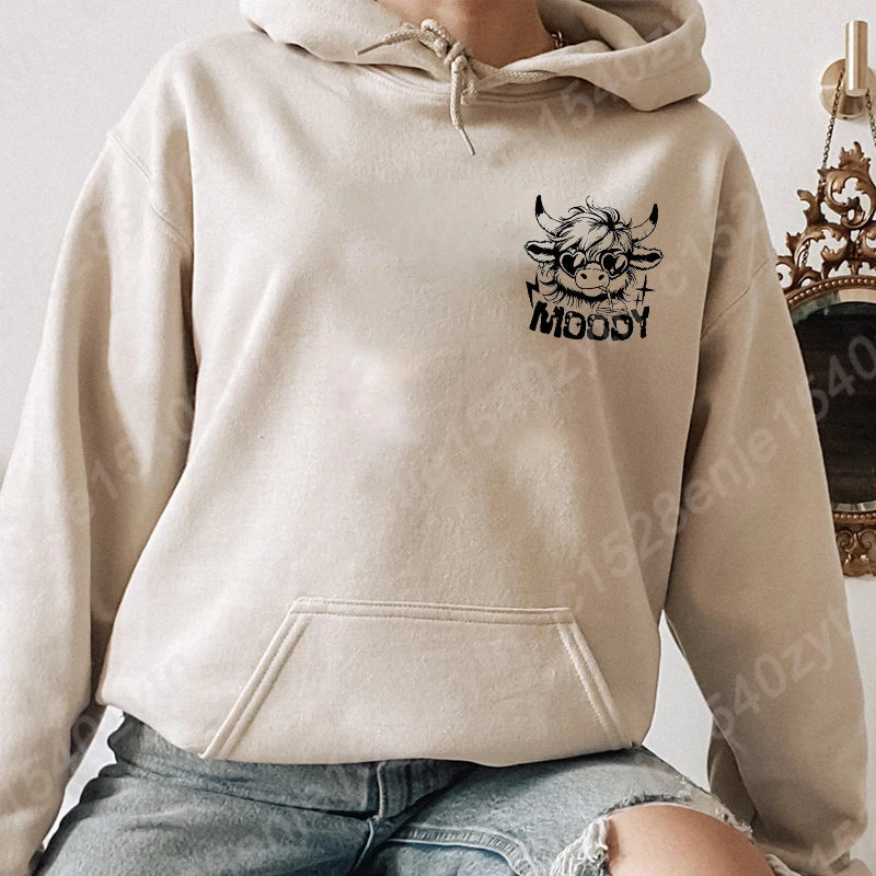 Just A Little Moody Printed Hoodie