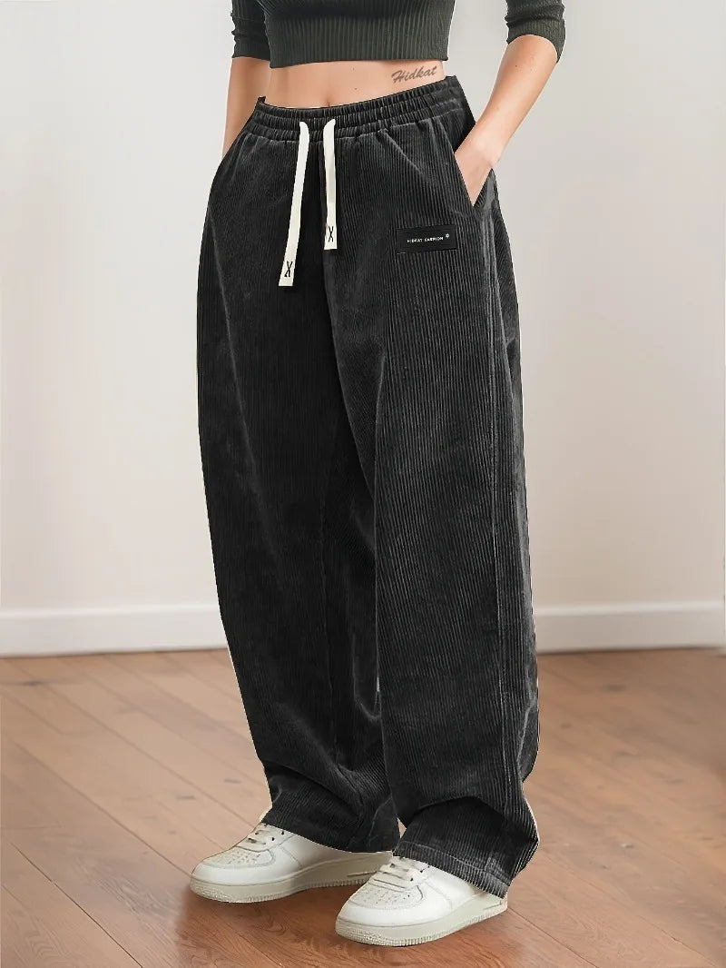 Straight-Leg Corduroy Trousers