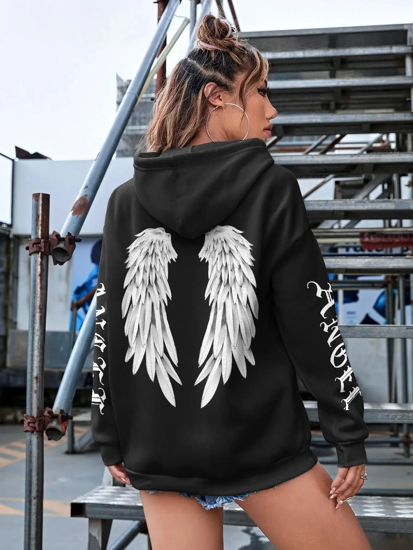 Beautiful Angel Wings Printed Hoodies