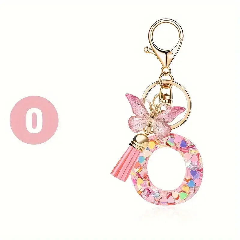 Colourful Lettered Metal Keychains