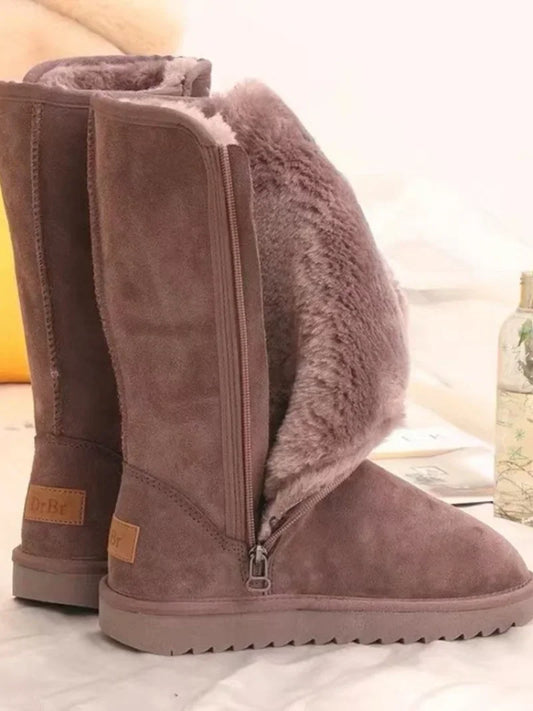 Zip Up Fluffy Winter Boots