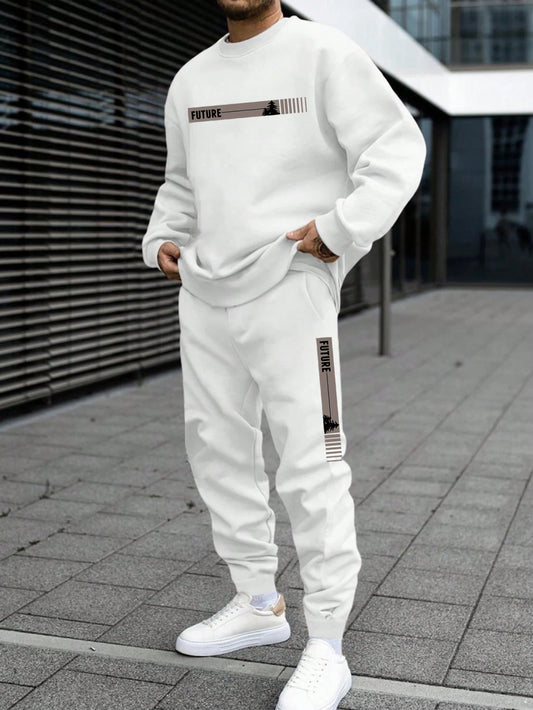 Men's Future Print Sweater & Jogger Set