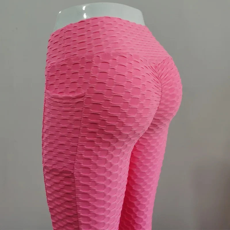 Honeycomb Style Stretchy Slim High Waist Leggings