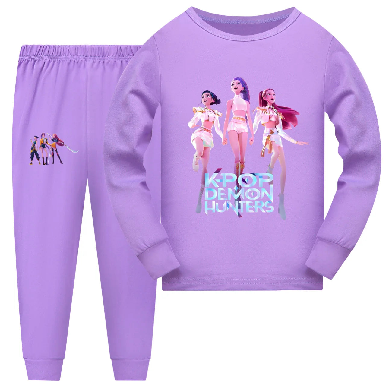 Kids K-pop Demon Hunters Huntrix Inspired Pyjamas Set