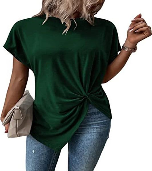 Round Neck Knot T- Shirt