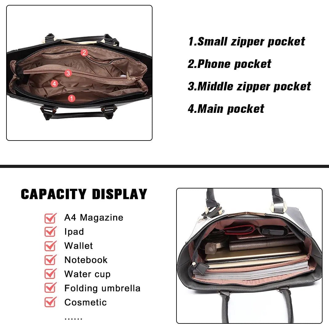 Miss Lulu Lightweight V-Shape Shoulder Tote Bag
