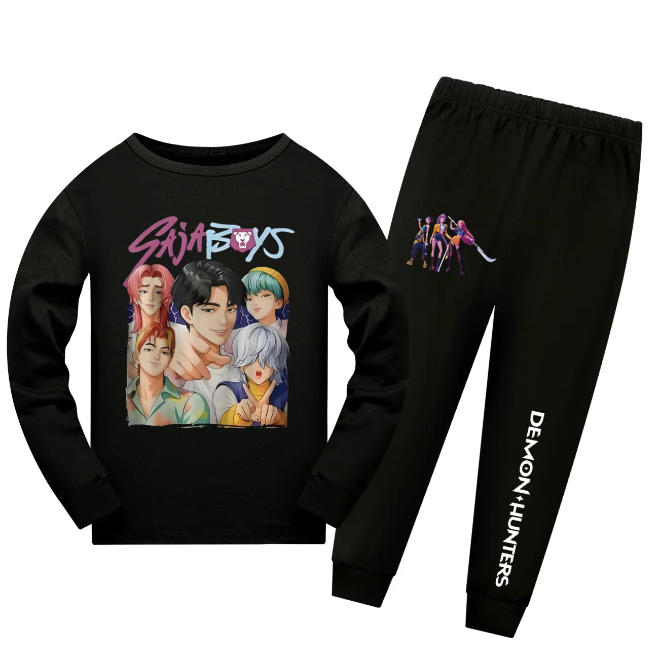 Kids K-pop Demon Hunters Saja Boys Inspired Pyjamas Set