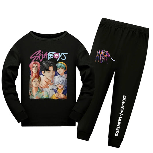 Kids K-pop Demon Hunters Saja Boys Inspired Pyjamas Set