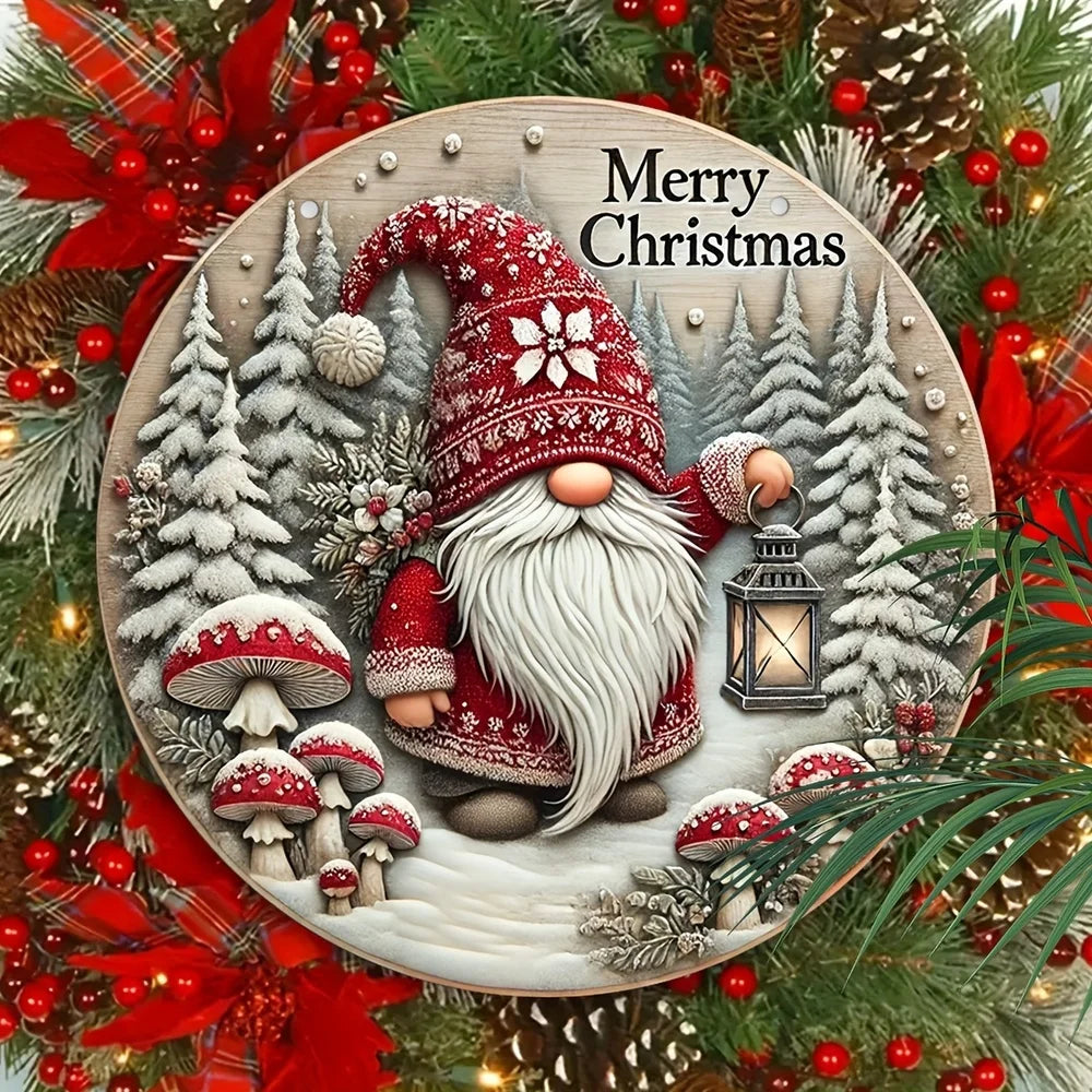 Christmas Gnome wooden Wall Hanging
